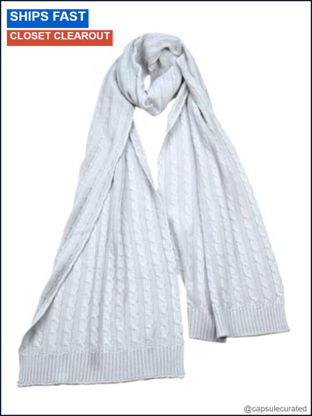 Luxury Mulberry Silk Cashmere Knitted Cable Scarf Wrap Winter Travel